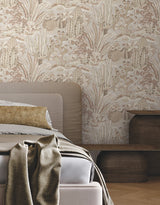 York MT5632 Lotus Land Cacti Baked Clay Wallpaper - Eade's Wallpaper