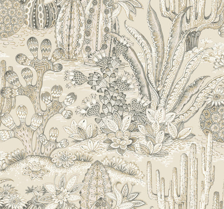 York MT5633 Lotus Land Cacti Dune Wallpaper - Eade's Wallpaper