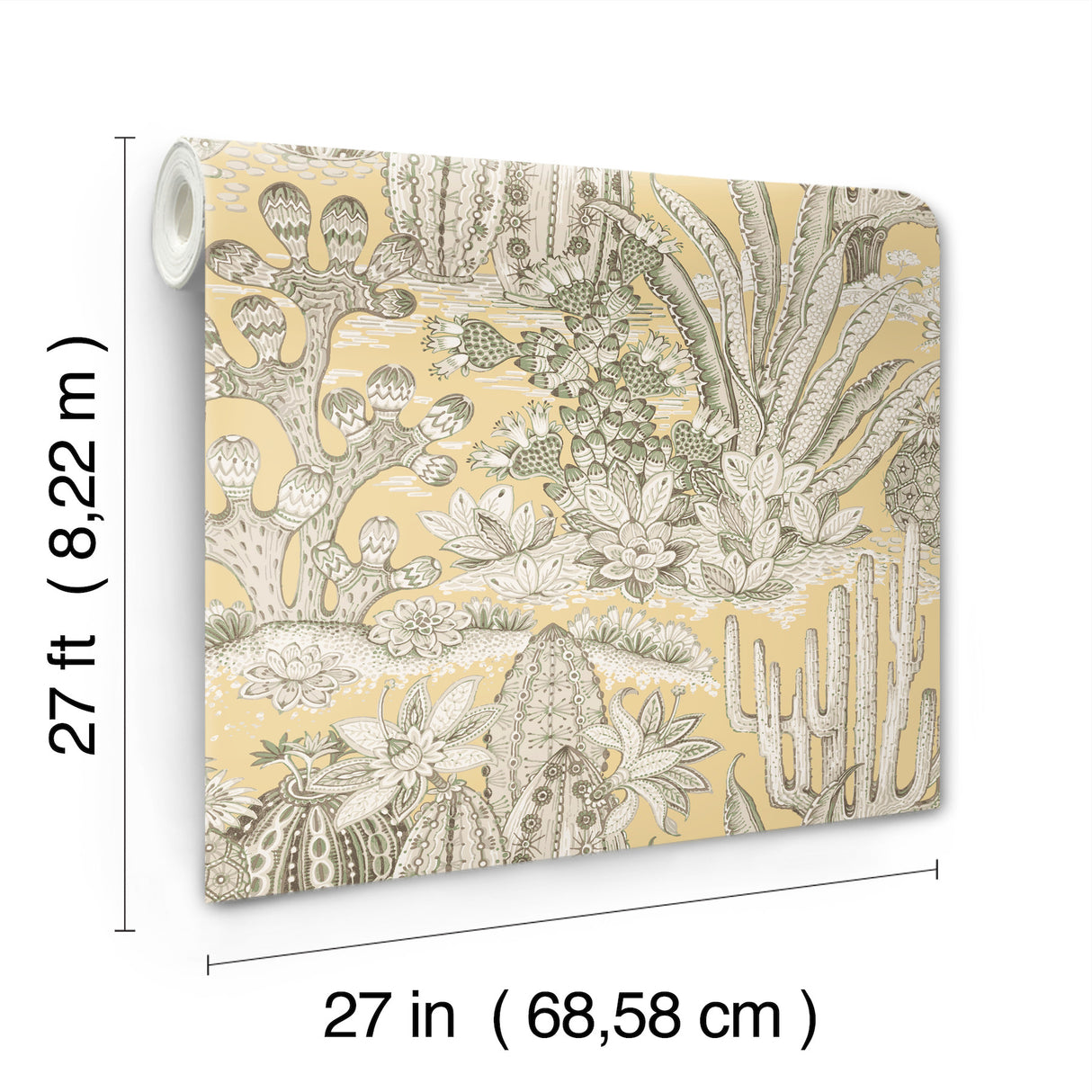 York MT5635 Lotus Land Cacti Sunshine Wallpaper - Eade's Wallpaper