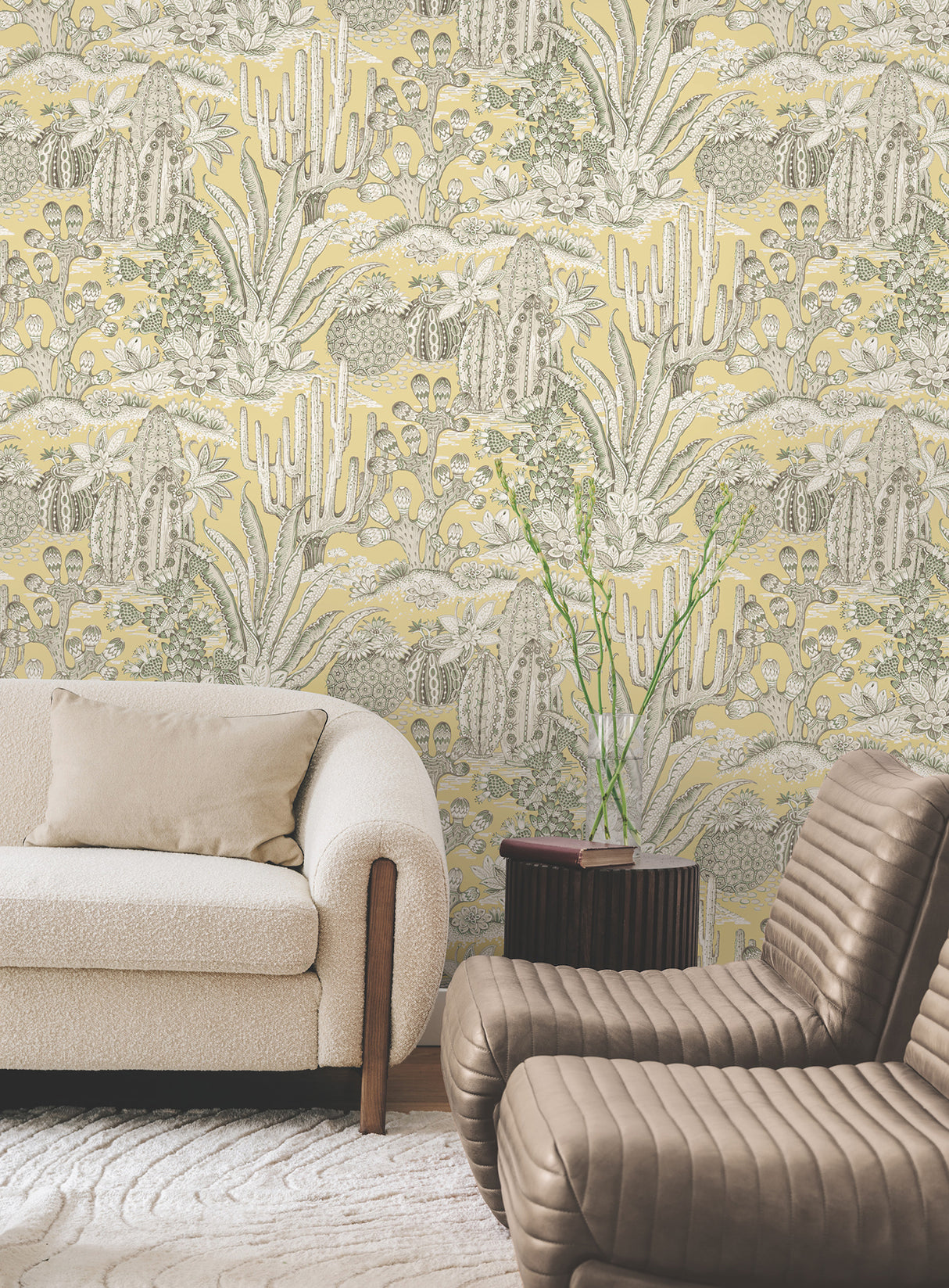 York MT5635 Lotus Land Cacti Sunshine Wallpaper - Eade's Wallpaper