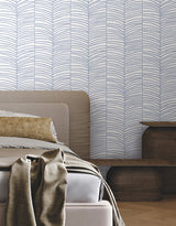 York MT5672 Cascade Palm Chevron Sea Wallpaper - Eade's Wallpaper