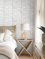 York MT5673 Cascade Palm Chevron Onyx Wallpaper - Eade's Wallpaper