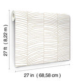York MT5675 Cascade Palm Chevron Dune Wallpaper - Eade's Wallpaper