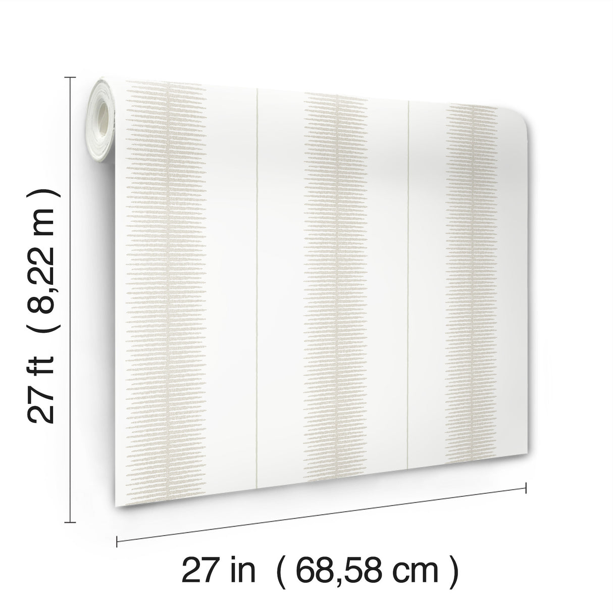 Ronald Redding MX9612 Tandem Stripe Taupe Wallpaper - Eade's Wallpaper