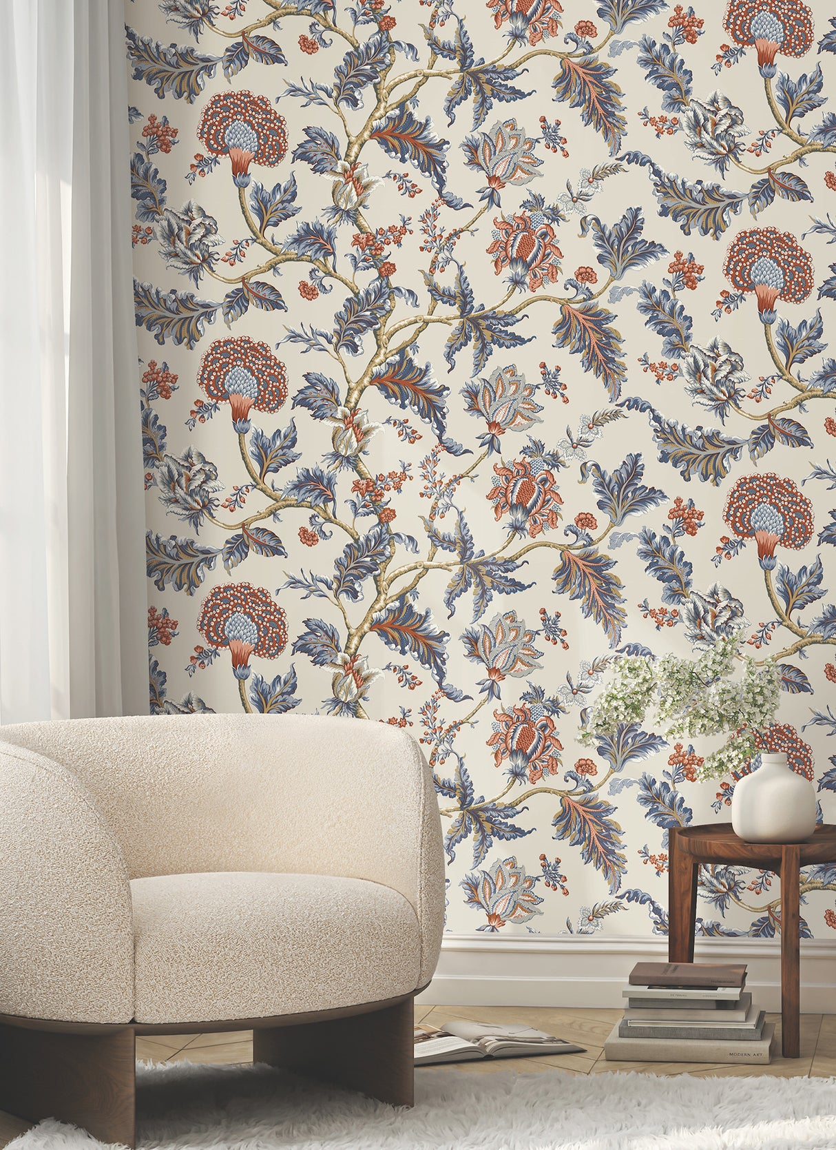 Ronald Redding MX9621W Monroe Navy Wallpaper - Eade's Wallpaper
