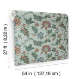 Ronald Redding MX9622W Monroe Teal Wallpaper - Eade's Wallpaper