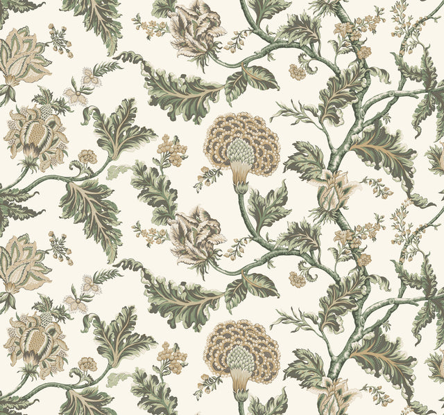 Ronald Redding MX9626W Monroe Green Wallpaper - Eade's Wallpaper