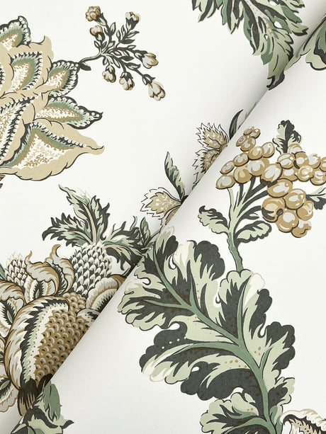 Ronald Redding MX9626W Monroe Green Wallpaper - Eade's Wallpaper