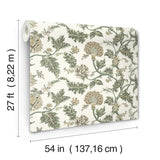 Ronald Redding MX9626W Monroe Green Wallpaper - Eade's Wallpaper