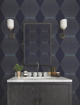 Ronald Redding MX9635 Diamond Legacy Navy Wallpaper - Eade's Wallpaper