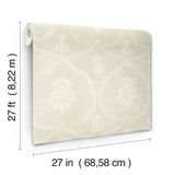 Ronald Redding MX9641 Royal Damask Beige Wallpaper - Eade's Wallpaper