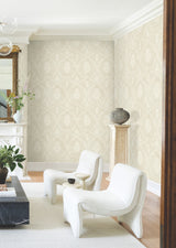 Ronald Redding MX9641 Royal Damask Beige Wallpaper - Eade's Wallpaper