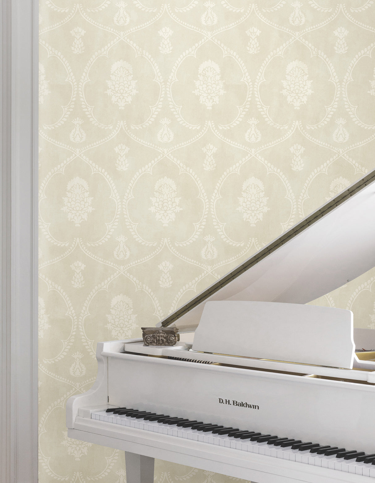 Ronald Redding MX9641 Royal Damask Beige Wallpaper - Eade's Wallpaper