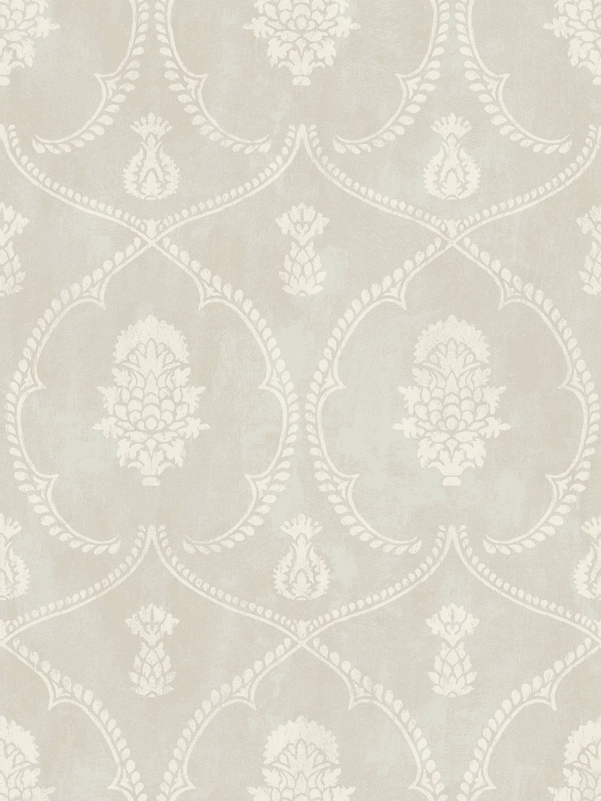 Ronald Redding MX9642 Royal Damask Soft Grey Wallpaper - Eade's Wallpaper