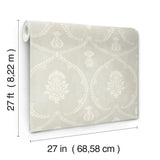 Ronald Redding MX9642 Royal Damask Soft Grey Wallpaper - Eade's Wallpaper