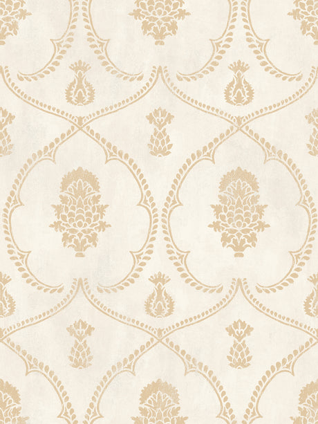 Ronald Redding MX9643 Royal Damask Soft Gold Wallpaper - Eade's Wallpaper