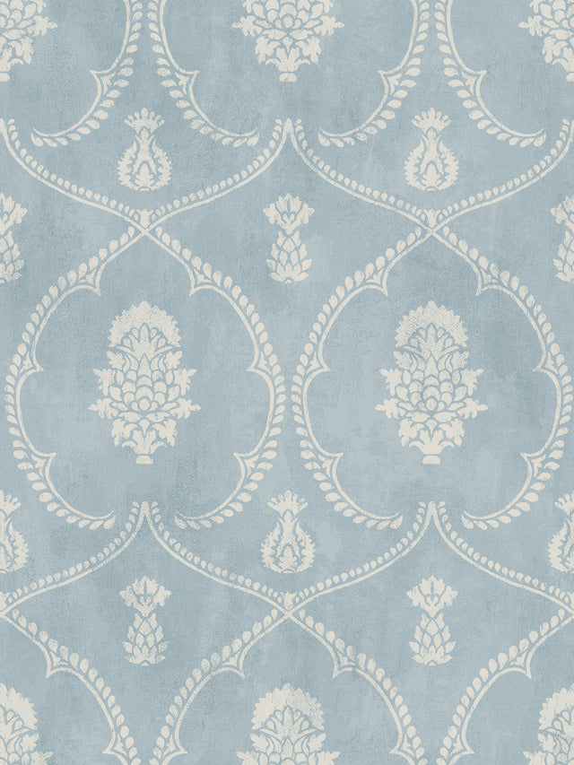 Ronald Redding MX9644 Royal Damask Blue Wallpaper - Eade's Wallpaper