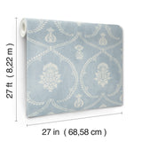 Ronald Redding MX9644 Royal Damask Blue Wallpaper - Eade's Wallpaper