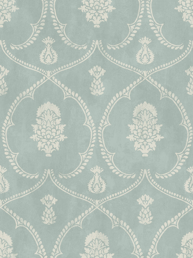 Ronald Redding MX9645 Royal Damask Jade Wallpaper - Eade's Wallpaper