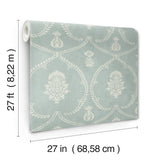 Ronald Redding MX9645 Royal Damask Jade Wallpaper - Eade's Wallpaper