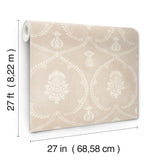 Ronald Redding MX9646 Royal Damask Blush Wallpaper - Eade's Wallpaper