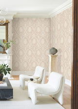 Ronald Redding MX9646 Royal Damask Blush Wallpaper - Eade's Wallpaper