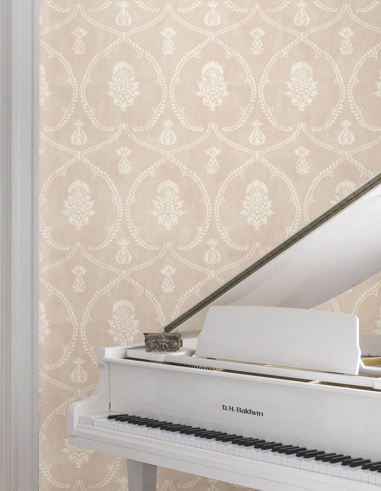 Ronald Redding MX9646 Royal Damask Blush Wallpaper - Eade's Wallpaper