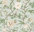 Ronald Redding MX9654 Courtyard Botanical Pale Blue Wallpaper - Eade's Wallpaper