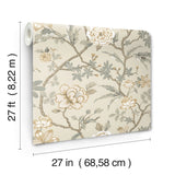 Ronald Redding MX9655 Courtyard Botanical Neutral Wallpaper - Eade's Wallpaper