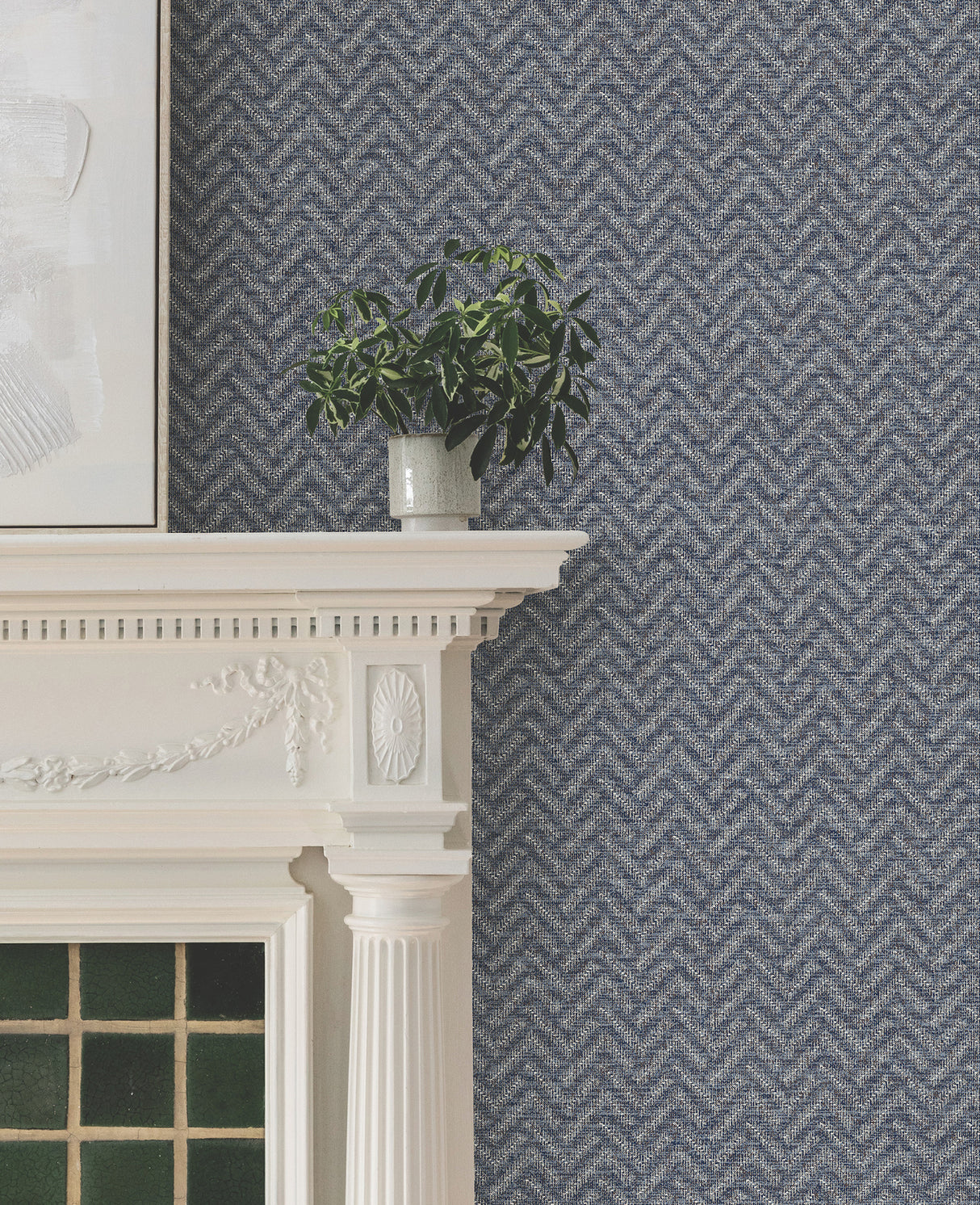 Ronald Redding MX9675 Regent Navy Wallpaper - Eade's Wallpaper