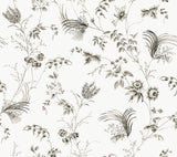 Ronald Redding MX9682 Floral Lace Black Wallpaper - Eade's Wallpaper