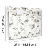 Ronald Redding MX9682 Floral Lace Black Wallpaper - Eade's Wallpaper