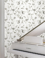 Ronald Redding MX9682 Floral Lace Black Wallpaper - Eade's Wallpaper