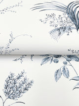 Ronald Redding MX9683 Floral Lace Navy Wallpaper - Eade's Wallpaper