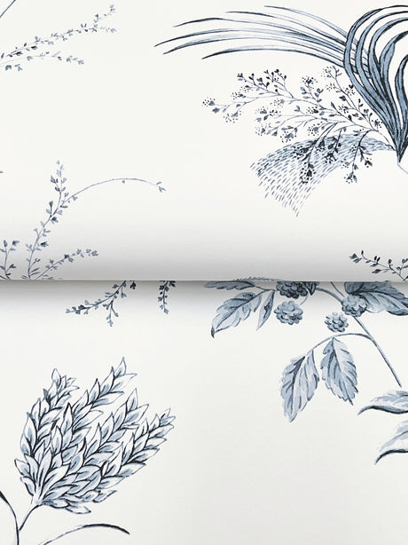 Ronald Redding MX9683 Floral Lace Navy Wallpaper - Eade's Wallpaper