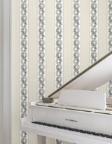 Ronald Redding MX9691 Abbey's Garland Black & White Wallpaper - Eade's Wallpaper