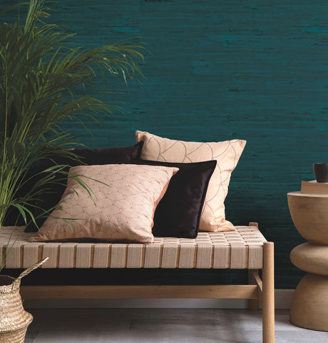 York MY9280GV Lotus Leaf Turquoise Wallpaper