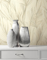 York NA0502 Peaceful Plume Beige Wallpaper