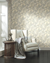 York NA0520 Pressed Leaves Cream Wallpaper