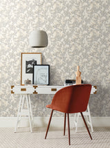 York NA0520 Pressed Leaves Cream Wallpaper