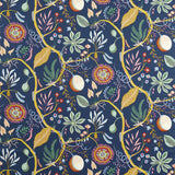 SCION NART121044.SCN.0 JACKFRUIT AND THE BEANSTALK MIDNIGHT Fabric - Eade's Wallpaper