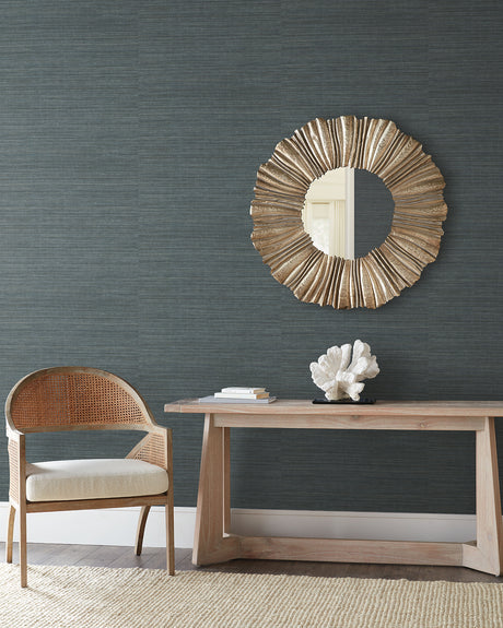 York ND3078N Tasar Silk Blue Wallpaper