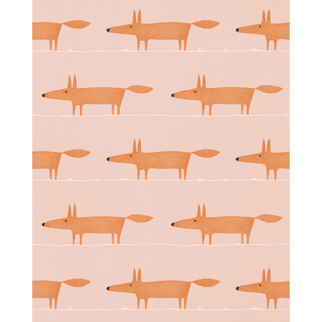 SCION NHAP112816.SCN.0 MIDI FOX WP MILKSHAKE/ROSE Wallpaper - Eade's Wallpaper