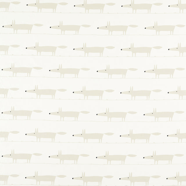 SCION NHAP121092.SCN.0 MIDI FOX SNOW Fabric - Eade's Wallpaper