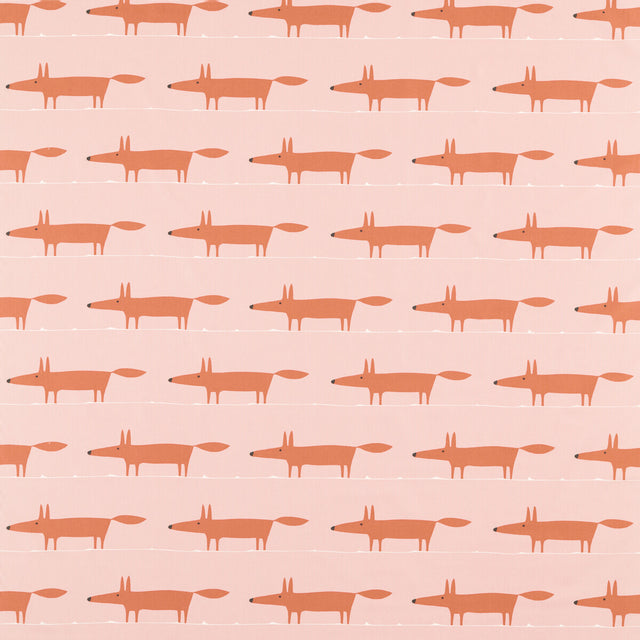 SCION NHAP121093.SCN.0 MIDI FOX MILKSHAKE/ROSE Fabric - Eade's Wallpaper
