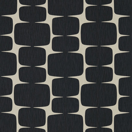 SCION NLOH120487.SCN.0 LOHKO LIQUORICE/HEMP Fabric - Eade's Wallpaper