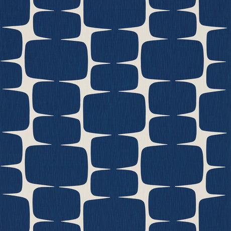 SCION NLOH120488.SCN.0 LOHKO INDIGO/JASMINE Fabric - Eade's Wallpaper