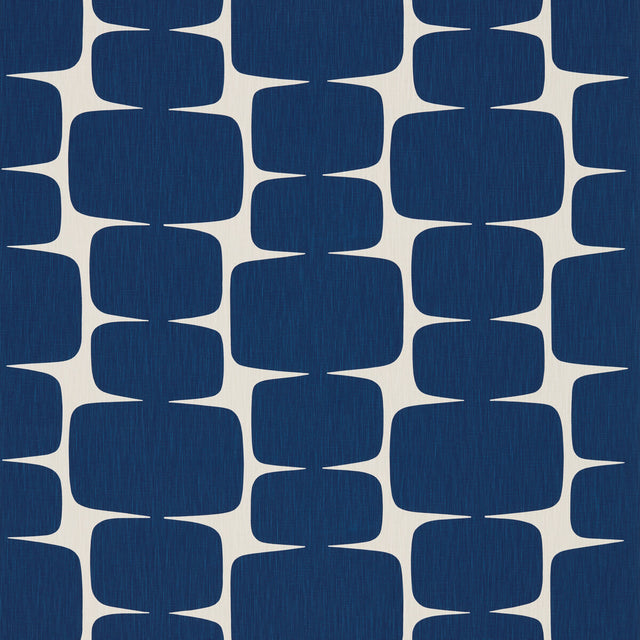 SCION NLOH120488.SCN.0 LOHKO INDIGO/JASMINE Fabric - Eade's Wallpaper
