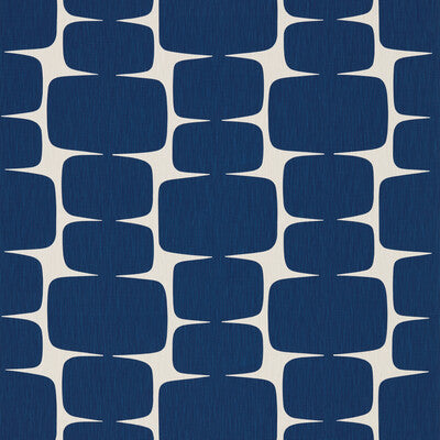 SCION NLOH120488.SCN.0 LOHKO INDIGO/JASMINE Fabric - Eade's Wallpaper