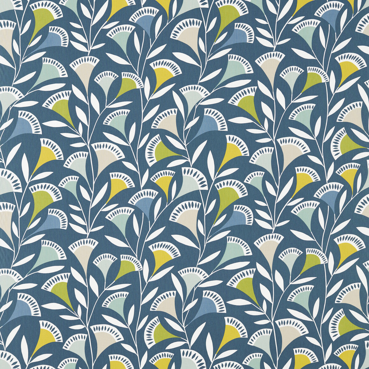 SCION NNOU120588.SCN.0 NOUKKU MIST/KIWI/MIDNIGHT Fabric - Eade's Wallpaper